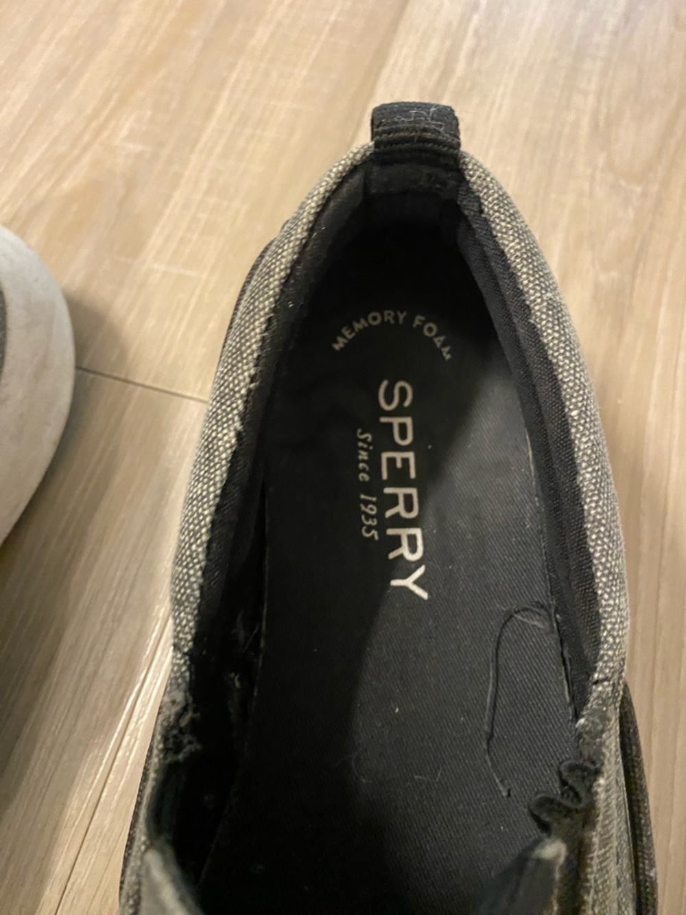 Sperry Slip-On Casual Canvas Shoes - Charcoal Gray - Picture 2 of 4